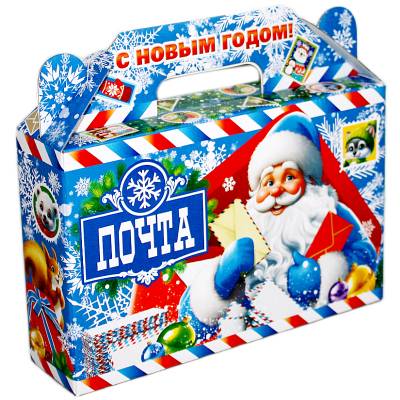 Детский подарок на Новый Год в картонной упаковке весом 850 грамм  в Раменском